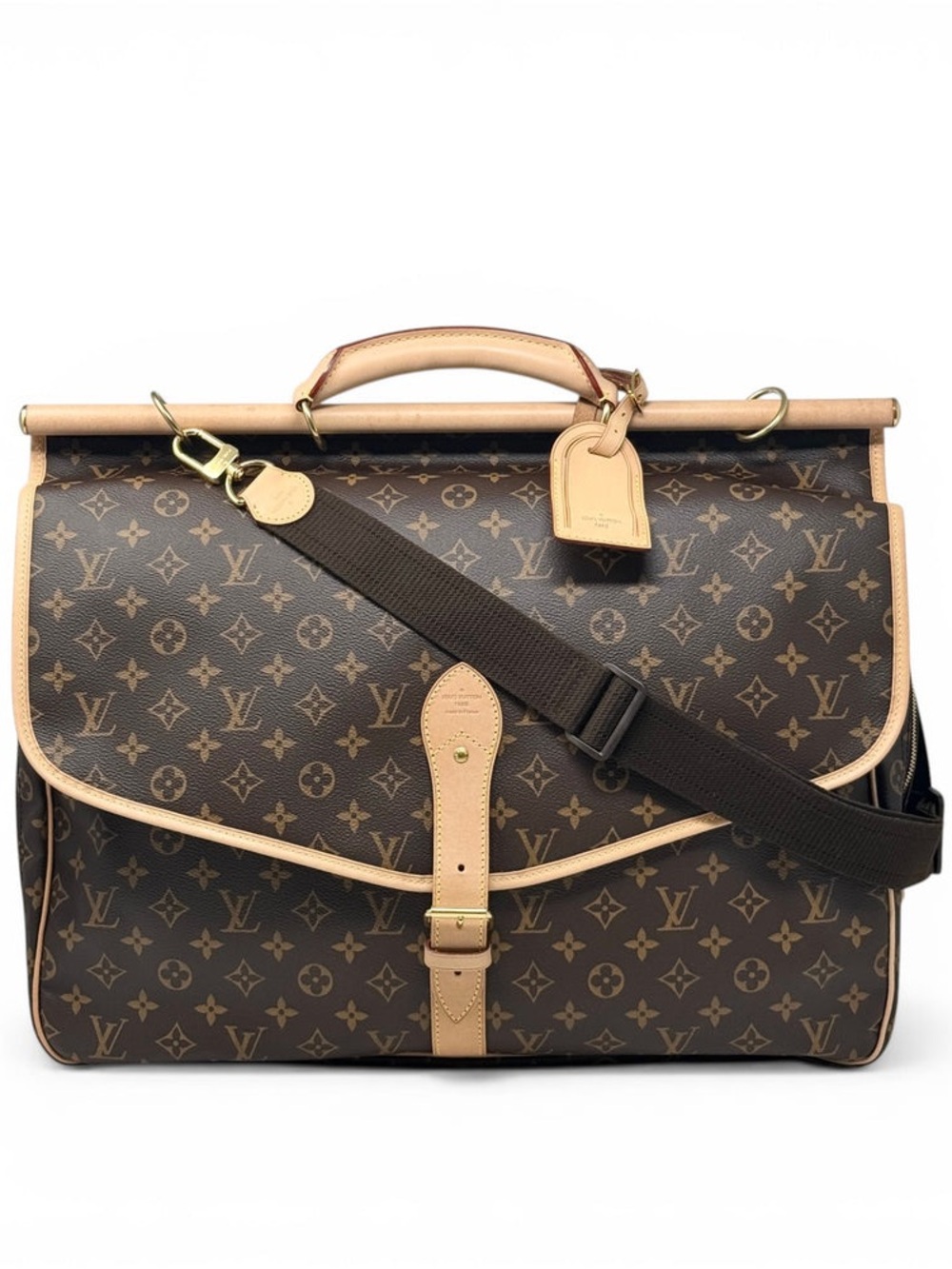 AuthenticLouis Vuitton Brown Monogram Canvas Hunting Brief Bag / Case